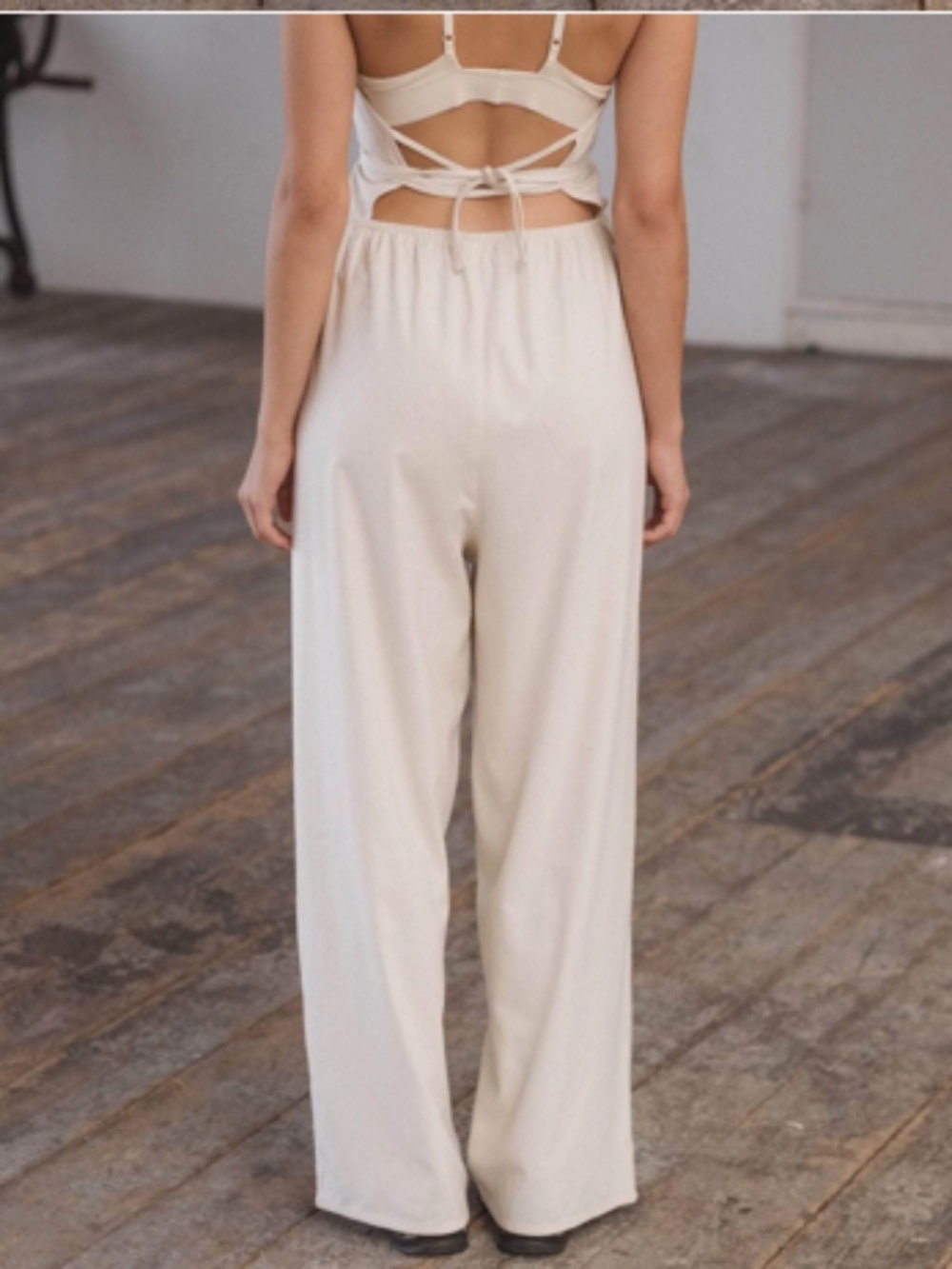 BASERANGE The Stoa Lounge Pants in Undyed Wild Silk Slouchy Nubby Wear High Low